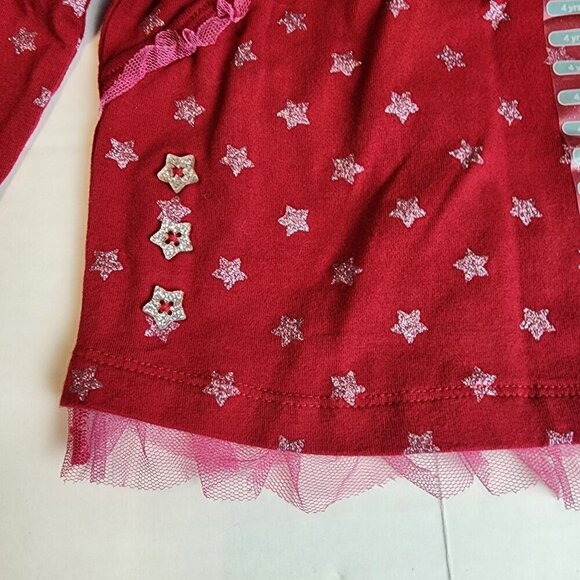 Naartjie sz 4 girl tops bundle tunic cardigan top glitter stars - Picture 6 of 8